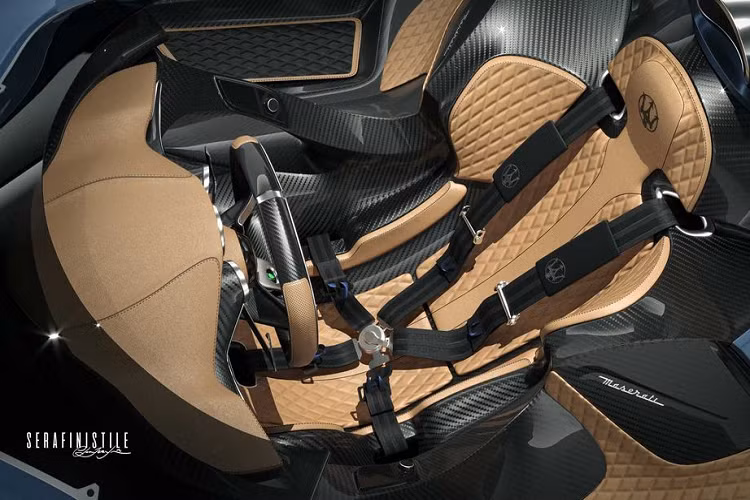 Hướng tới là một mẫu xe thể thao thực thụ, siêu xe Maserati Millemiglia Concept trang bị cho người lái dây đai an toàn 5 điểm nhằm gia tăng độ an toàn cho người lái
