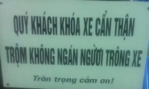 Vâng, trộm không bao giờ ngán người trông xe, chỉ có người trông xe và người có xe mới ngán ăn trộm.