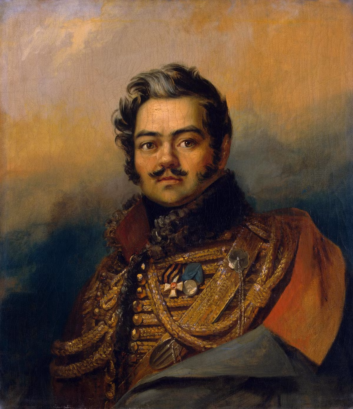 Cụ thể, khi quân đội Pháp do Napoleon chỉ huy tấn công xâm lược nước Nga năm 1812, Trung tá Denis Davydov (trong ảnh) là chỉ huy Tiểu đoàn 1 thuộc Trung đoàn kỵ binh Akhtyr.