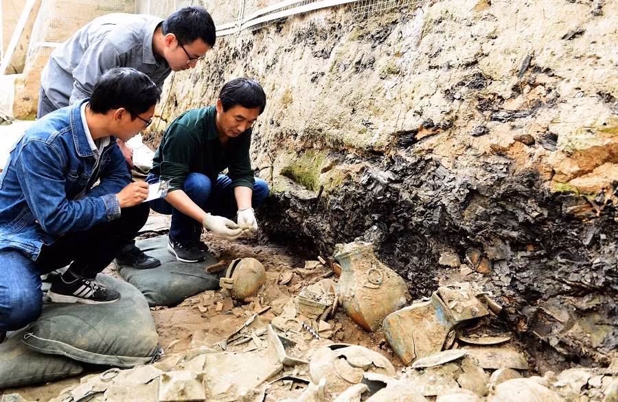 Một giả thuyết khác cho rằng có thể chính chiếc vạc đồng đóng vai trò quan trọng trong việc bảo quản thịt bò suốt hàng nghìn năm. Đó chỉ là giả thuyết. Đến nay, các nhà khoa học cố gắng tìm kiếm những bằng chứng giúp giải mã bí ẩn về số thịt bò tồn tại trong mộ cổ.