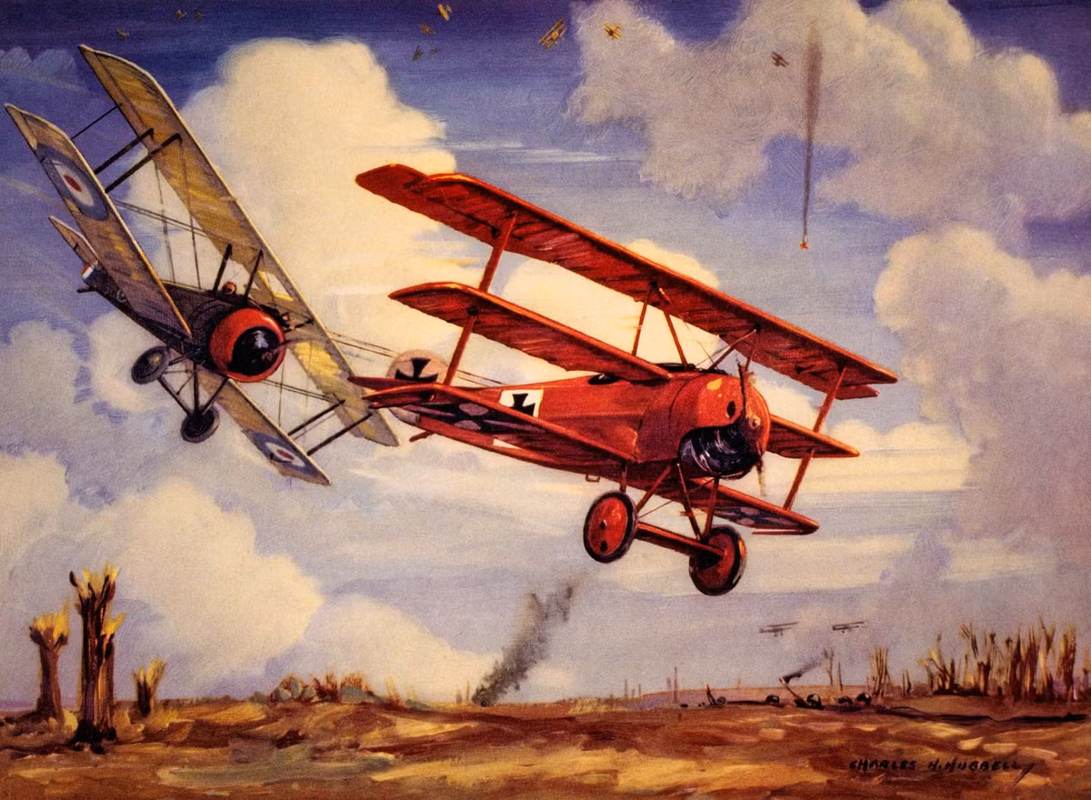 Trong khoảng thời gian này, phi công Richthofen quyết định sơn máy bay chiến đấu Albatros D.III bằng màu đỏ. Từ đây, ông có biệt danh "Nam tước Đỏ". Năm 1917 được đánh giá là thời kỳ huy hoàng nhất của phi công Richthofen khi ông bắn hạ được nhiều máy bay địch. Theo một số tài liệu, ông tiêu diệt 80 máy bay địch từ năm 1916 - 1918.