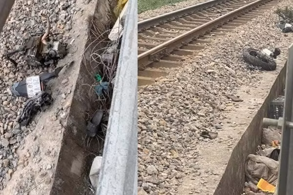 Mai nghe dien thoai, mot phu nu va cham tau hoa tu vong