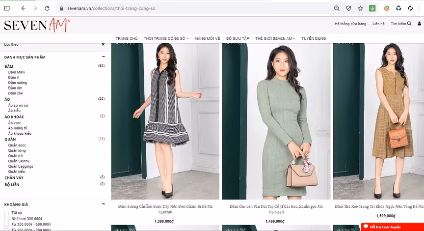 Mặc dù hàng loạt cửa hàng SEVEN.am ở Hà Nội đều đã đóng cửa trước nghi vấn nhập hàng Trung Quốc rồi cắt mác, nhưng trên website https://sevenam.vn, các sản phẩm của thương hiệu này vẫn được chào bán.