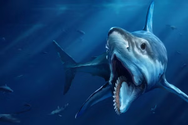 Helicoprion là loài thuỷ quái khổng lồ sống cách đây 250 triệu năm. Nó nặng gần nửa tấn và dài đến gần 8m, to hơn bất cứ loài cá nào ở đại dương. Cơ thể loài vật này rất giống cá mập ngoại trừ cụm răng xếp theo xoắn ốc - thứ vũ khí hạng nặng để chúng xé nát con mồi.