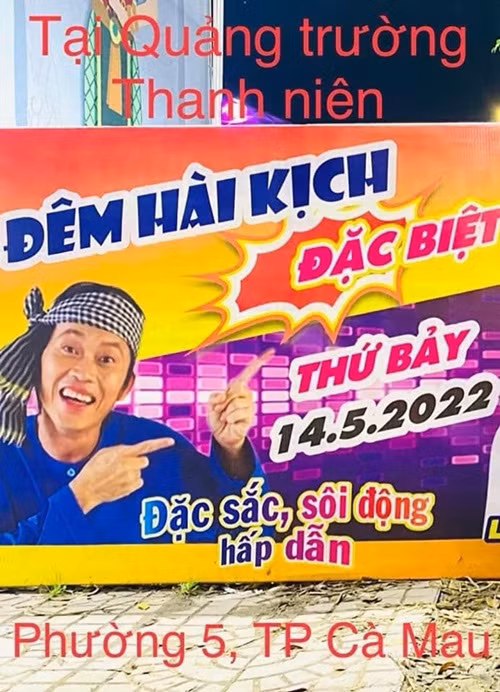 Hoài Linh chăm diễn hội chợ. Anh thường biểu diễn ở các tỉnh thành miền Tây như: Cà Mau, An Giang, Bến Tre... Ảnh: VTC