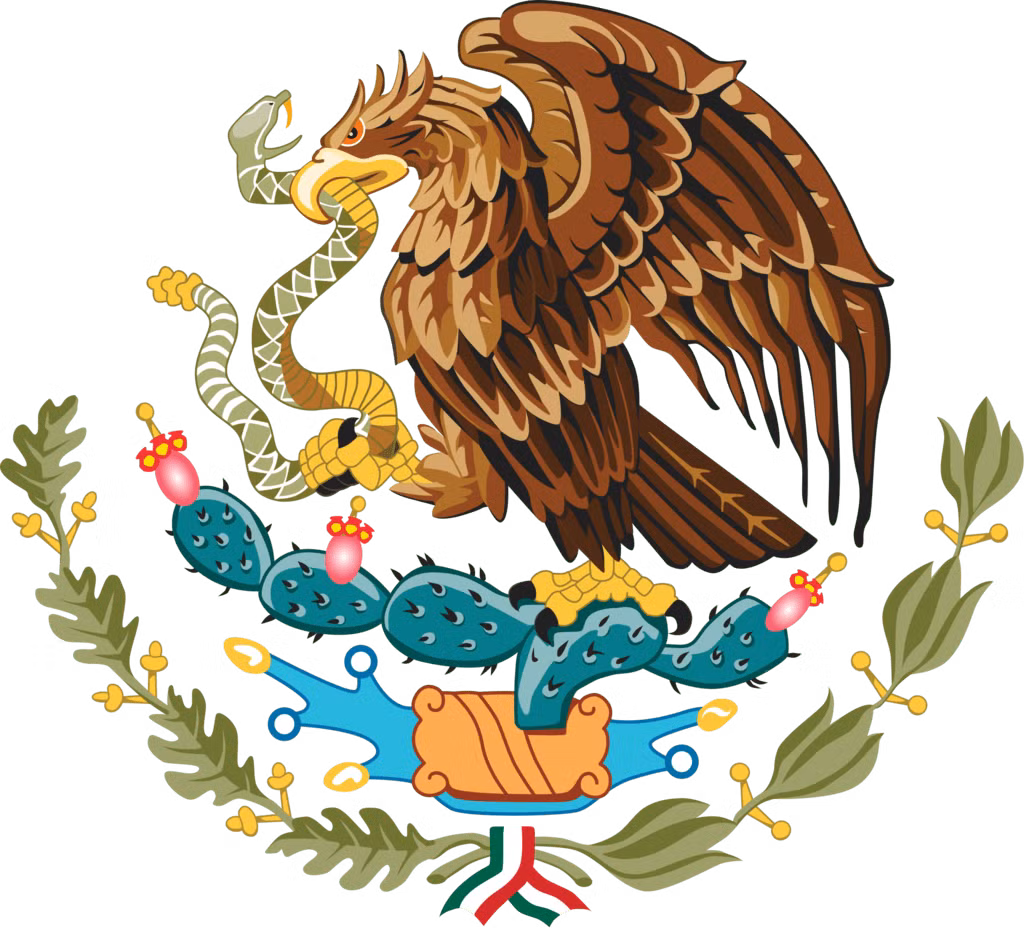 Theo một truyền thuyết, người Aztec chọn Tenochtitlan làm nơi xây dựng kinh đô dựa trên việc nhìn thấy một con đại bàng đậu trên một cây xương rồng. Đây là dấu hiệu được nhắc đến trong một lời tiên tri cổ xưa.