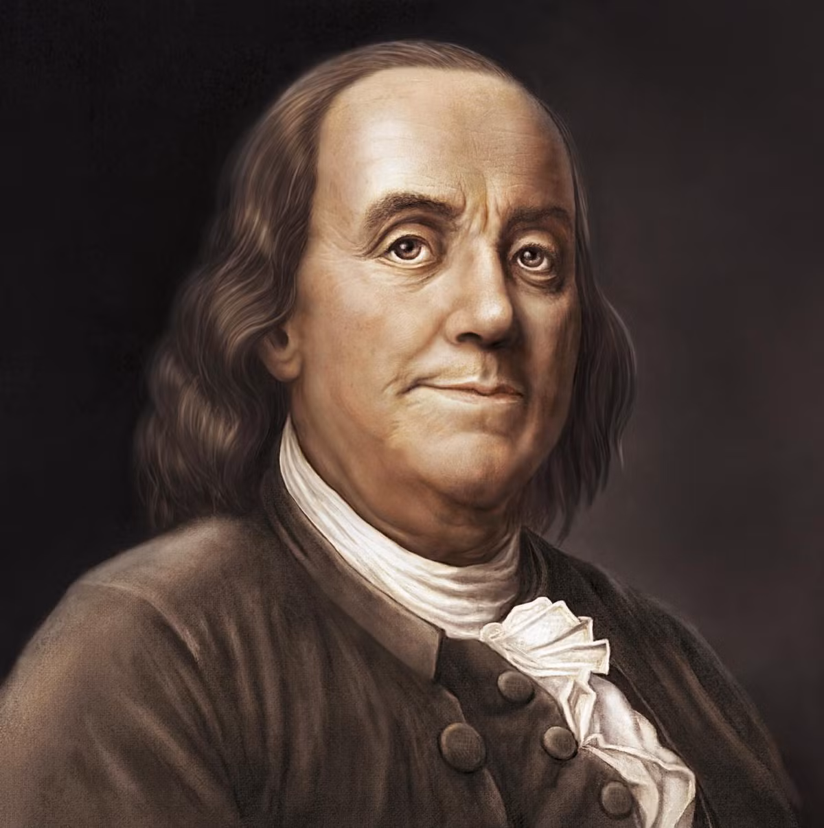 Benjamin Franklin (1706-1790) không phải là Tổng thống Mỹ nhưng chân dung của ông vẫn được in trên tờ tiền 100 USD. Lý do là vì ông Franklin là một trong 7 “người cha lập quốc” của Mỹ (6 người còn lại là John Adams, Alexander Hamilton, John Jay, Thomas Jefferson, James Madison và George Washington). Chính khách này đã ký vào 3 văn kiện quan trọng nhất đem lại nền độc lập cho nước Mỹ là: Hiệp ước Đồng minh Pháp-Mỹ, Hiệp ước Paris và Tuyên ngôn Độc lập. Ông cũng là một trong những người đặt bút ký vào bản Hiến pháp Mỹ.