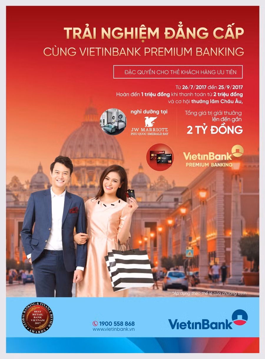 Tan huong uu dai cung the VietinBank Premium Banking