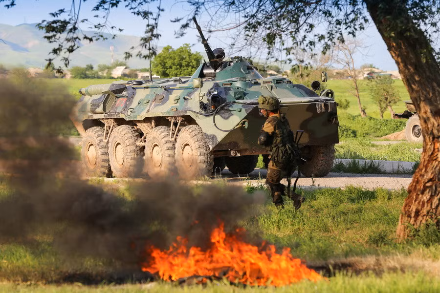 Xe thiết giáp chở quân BTR-80 của Tajikistan. Nguồn ảnh: Arm-Expo