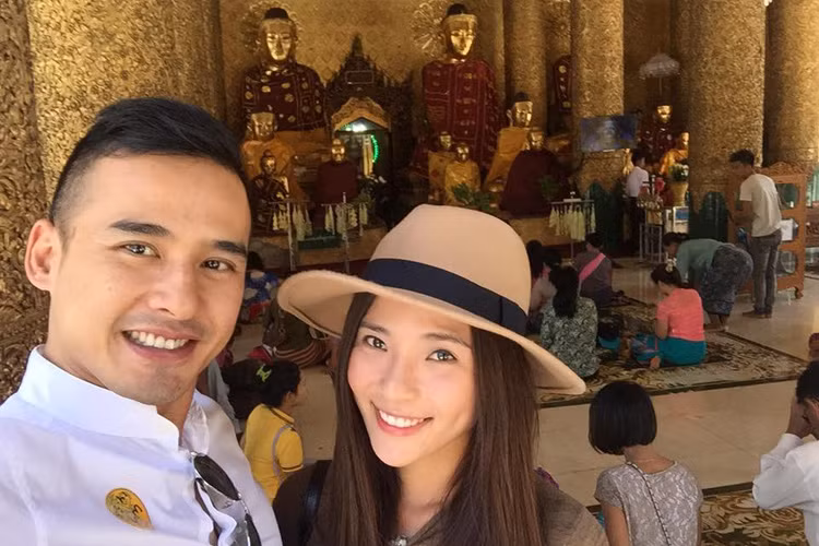 Ngoài công việc, Lương Thế Thành - Thúy Diễm còn tranh thủ khám phá đất nước Myanmar.