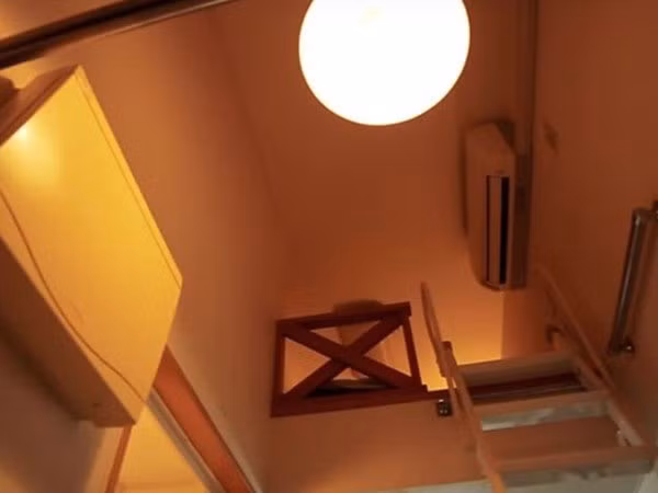Cánh cửa cao ở cuối căn hộ giúp hút ánh sáng từ bên ngoài vào.
