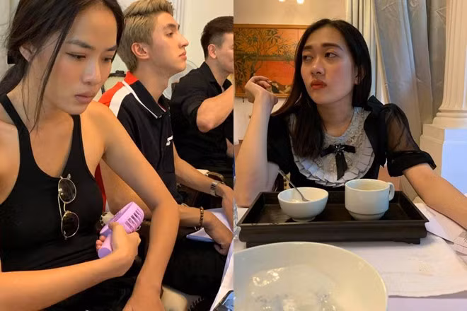 Lan Ngọc không ít lần chia sẻ những hình ảnh hài hước của bạn bè lên mạng xã hội. Phương Lan và Thoại Tiên cũng bị cô "dìm hàng" ngay trên trang cá nhân. Đáp trả lại người chị thân thiết, Phương Lan cũng đăng hình Lan Ngọc đang làm mặt xấu.