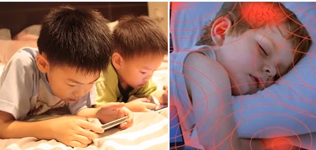 Cho con ngu voi dien thoai, nguy co lon len teo nao vo sinh