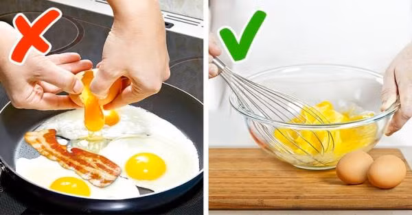 Thịt xông khói + trứng: Các bác sĩ dinh dưỡng đều cảnh báo về thói quen ăn thịt xông khói kết hợp với trứng mỗi sáng vì hỗn hợp món ăn này chứa một lượng lớn cholesterol và chất béo bão hòa gây ra các bệnh về tim mạch.