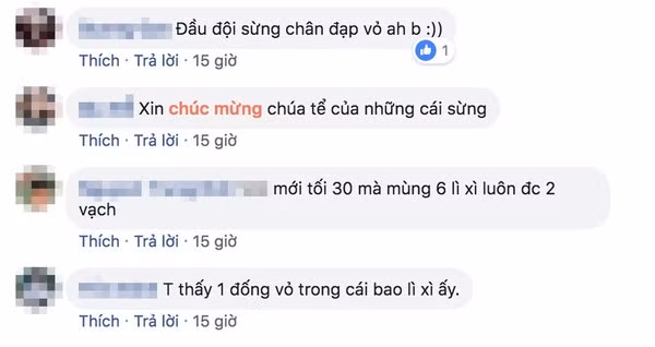 Quen nhau toi 30 Tet, mung 6 ban gai li xi que thu 2 vach