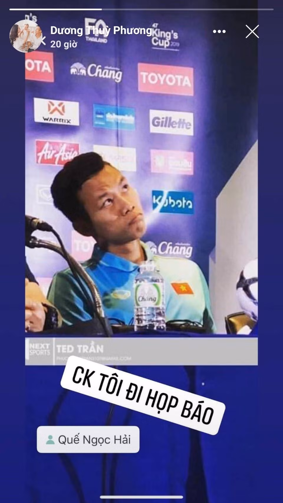 Que Ngoc Hai bi vo dang anh 'dim hang' truoc tran dau voi Thai Lan