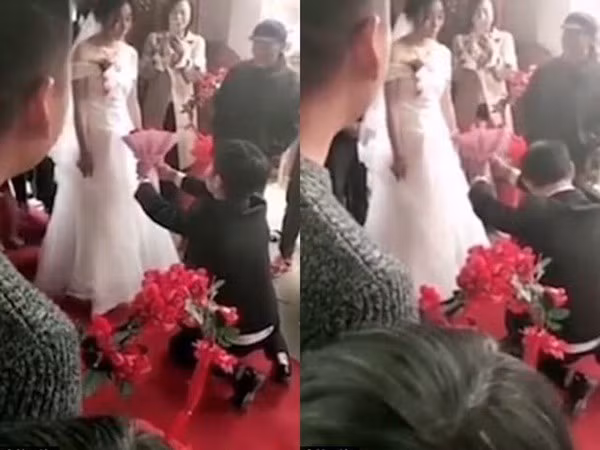 Mặc chú rể quỳ xuống cầu hôn, cô dâu từ chối ngay tại đám cưới Mac chu re quy xuong cau hon, co dau tu choi ngay tai dam cuoi