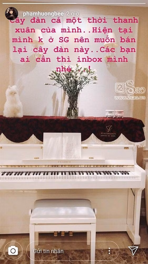 Ly do Hoa hau Pham Huong bat ngo ban cay dan piano ky niem
