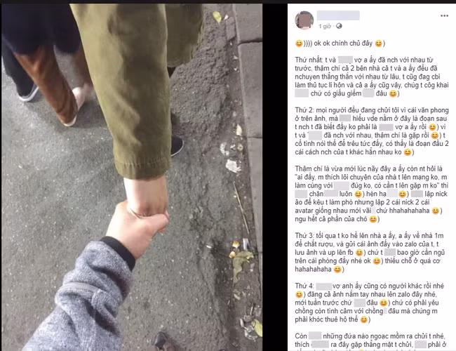 Bo chong con di ngoai tinh, nguoi phu nu dap tra khi bi boc phot
