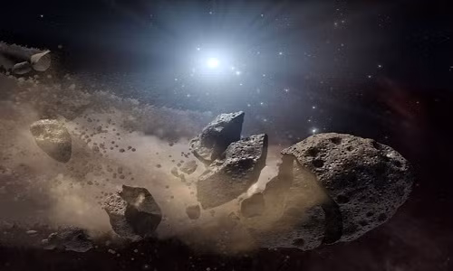 Hình họa về một thiên thạch bị tan vỡ. Nguồn: NASA Hình họa về một thiên thạch bị tan vỡ. Nguồn: NASA