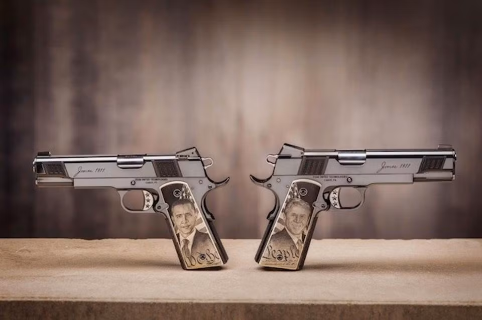 Khẩu súng đắt nhất của hãng là khẩu M1911 được làm từ khối thiên thạch đã tồn tại hàng tỉ năm. Nguồn ảnh: Forbes