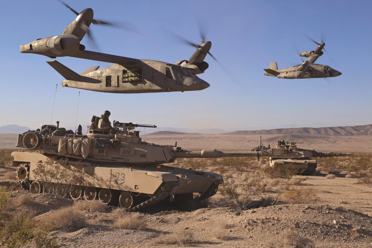 Theo ý đồ thiết kế, hãng Bell Helicopter cho biết V-280 Valor có tốc độ hành trình 520 km/h, phạm vi tác chiến từ 930-1.500 km và tầm hoạt động là 3.900 km. Như vậy là vận tốc này cao hơn 40% so với các máy bay trực thăng truyền thống. Nguồn ảnh: Richardcyoung