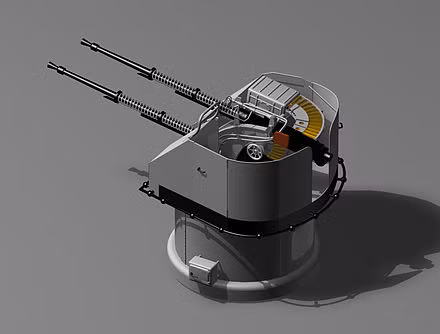 Pháo hạm 25mm 2M-3M trang bị trên tàu có cơ số đạn lên tới 1000 viên, góc ngẩng của pháo từ -10 tới +85 độ, tốc độ bắn lên tới 650 phát/phút, tầm bắn hiệu quả 2,5km. Nguồn ảnh: Wikiwand