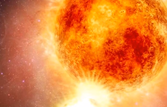 Sao Betelgeuse trên bầu trời giống như một điểm sáng rực rỡ đính trên vai chàng thợ săn - tức hình dáng mà chòm Orion tạo nên.