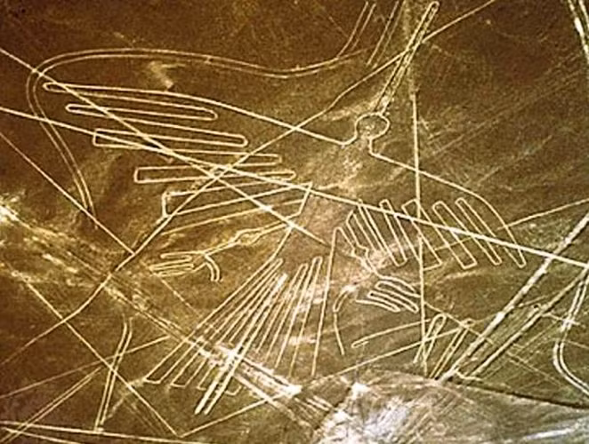 Nền văn minh Nazca đã tạo nên những hình vẽ khổng lồ trên bề mặt Trái Đất. Những hình vẽ này bao gồm mọi thứ từ nhện, khỉ, cá mập, hoa... Tuy nhiên, điều kỳ lạ là người ta không biết những người Nazca đã làm như thế nào để vẽ những hình khổng lồ như vậy.