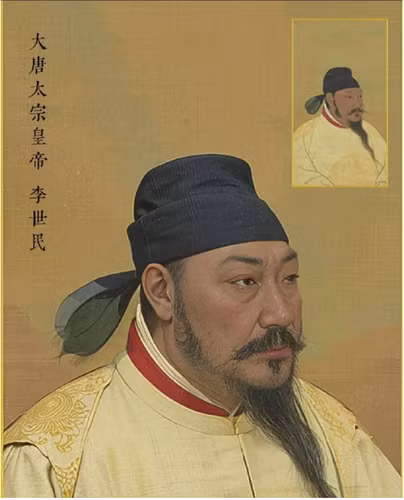 4. Lý Thế Dân: AI vẽ Lý Thế Dân với hình ảnh một vị hoàng đế oai nghi, gương mặt mạnh mẽ thể hiện sự đạo mạo và tầm vóc vĩ đại của một người anh hùng. (Ảnh: Sohu)