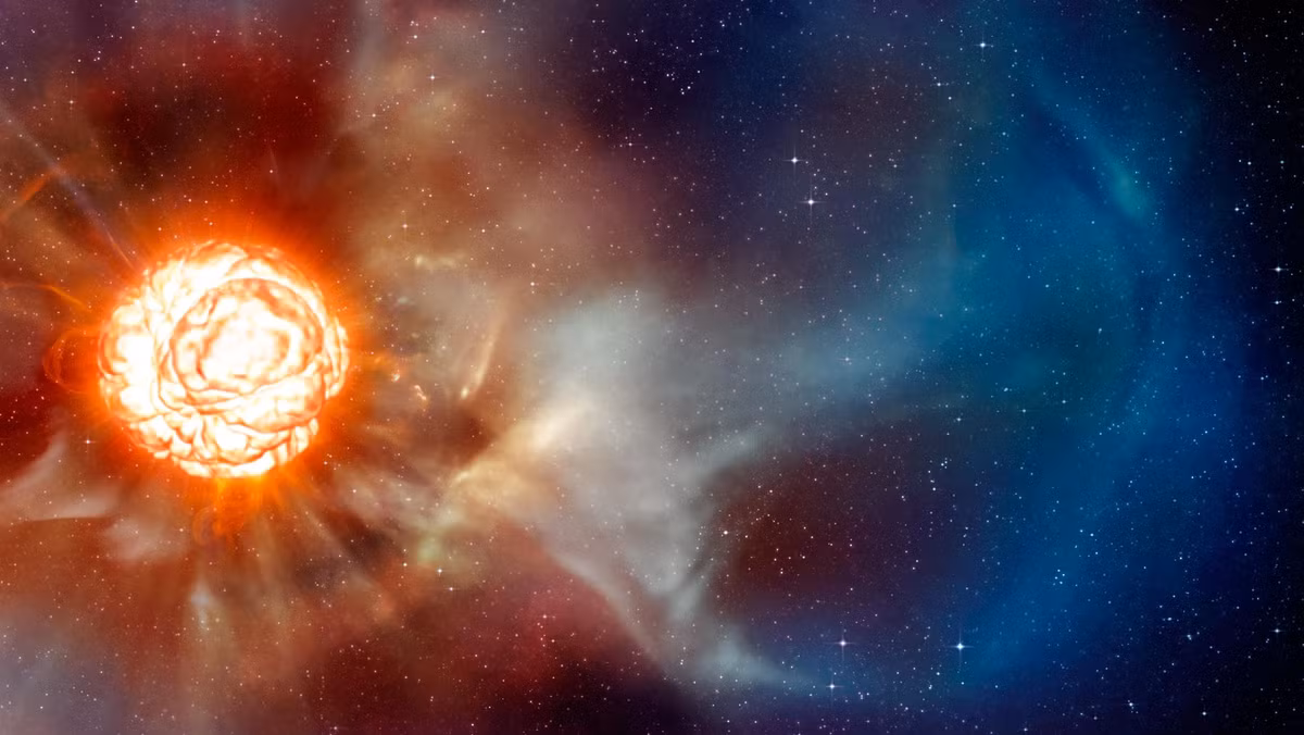 Betelgeuse có đường kính hơn 1 tỉ km, lớn hơn Mặt Trời hơn 1.000 lần và là một trong những ngôi sao lớn nhất từng được biết đến.(Ảnh: Big Think)