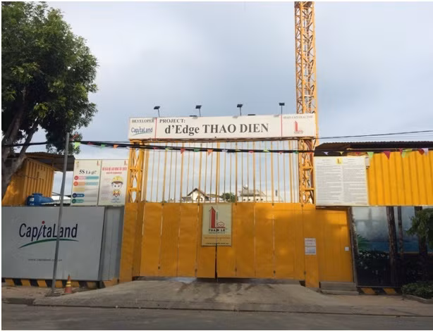 Dự án D'Edge Thảo Điền - đường Nguyễn Văn Hưởng, phường Thảo Điền, quận 2, TP HCM. Ảnh: Cafeland.