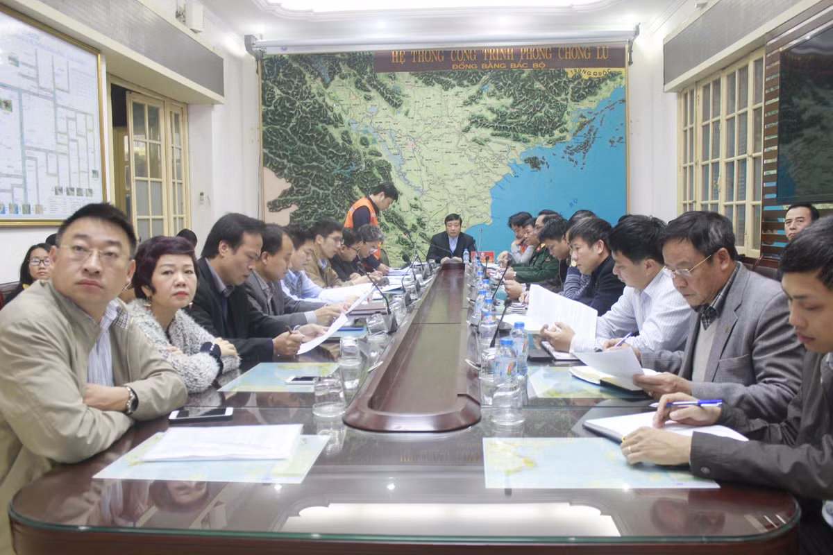 Cuộc họp ứng phó bão số 1. Ảnh Ban chỉ đạo Trung ương về PCTT.