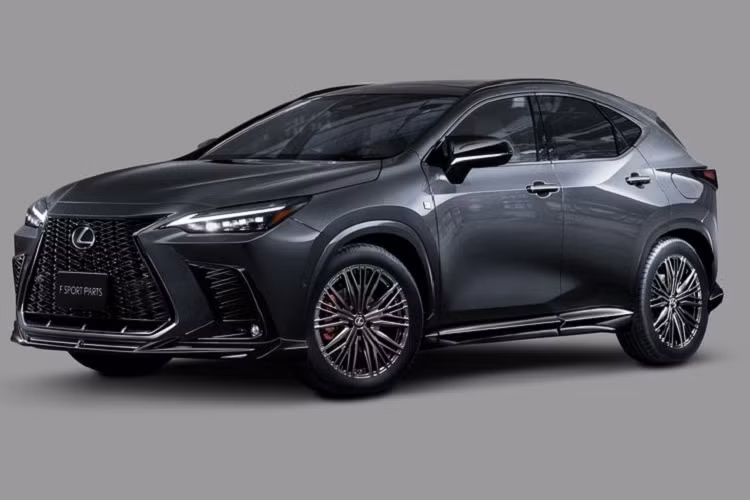 Mở đầu gói phụ kiện là một cánh gió phía trước độc đáo giúp tăng thêm vẻ hung hãn cho Lexus NX 2022 mới, đồng thời cải thiện tính khí động học cũng như phản ứng lái, mang đến cảm giác "vần" vô-lăng thú vị hơn nữa cho lái xe.