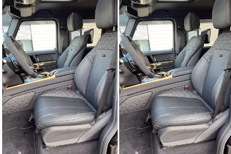 Bản độ Brabus 800 Widestar Gold Edition được chào bán tại Việt Nam được trang bị nước sơn ngoại thất màu đen, điểm xuyết các chi tiết màu vàng đồng vô cùng nổi bật.