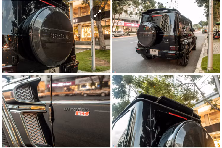 Dù là mẫu SUV địa hình, hãng độ Brabus vẫn phá cách bằng việc trang bị cánh gió cỡ lớn ở phía sau. Chi tiết này thường thấy trên những mẫu xe thể thao, siêu xe hiệu suất cao, giúp xe tăng lực ép xuống mặt đường, nhất là khi vào cua và tăng tốc.