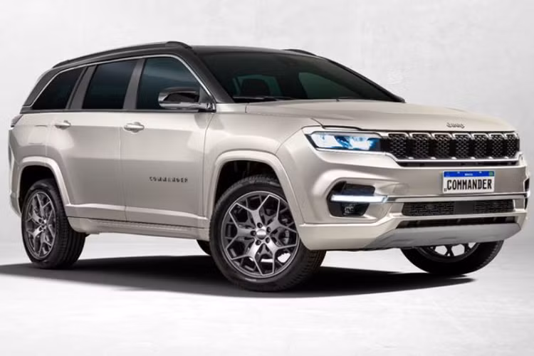  Jeep Commander hoàn toàn mới sẽ được ra mắt thế giới vào ngày 26/8 tới với phong cách ngoại thất khá giống Compass bản nâng cấp, bao gồm các vòm bánh xe vuông vức sơn cùng màu thân xe và đường hằn thân xe mạnh mẽ.