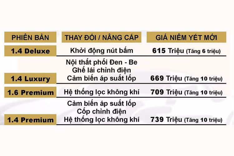 Ngoài việc bổ sung bán trở lại phiên bản 1.6L Premium cho năm 2021, các phiên bản khác của Kia Seltos mới đều có thêm trang bị tiện nghi mới và mức giá tăng nhẹ so với trước.