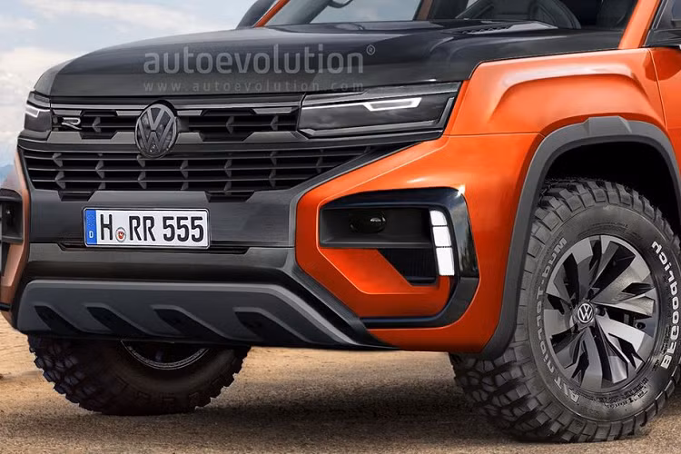 Hình ảnh mô phỏng này dựa trên ảnh teaser đã được Volkswagen công bố từ đầu năm nay. Có thể thấy Volkswagen Amarok 2022 mới sở hữu thiết kế vừa chắc chắn, vừa hiện đại, hoàn toàn có khả năng “vượt mặt” Ford Ranger tại một số thị trường.