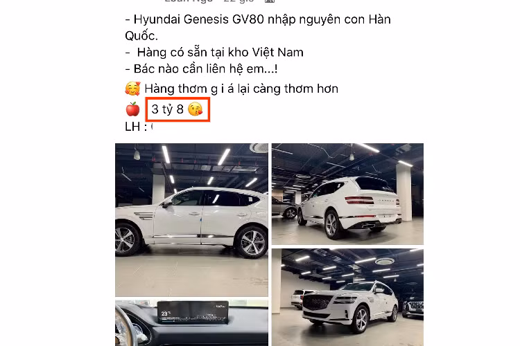 Làm so sánh, giá xe Genesis GV80 2021 rẻ hơn 399 triệu đồng so với lựa chọn BMW X5 xDrive40i xLine (4,199 tỷ đồng) hay rẻ hơn 600 triệu đồng so với lựa chọn Mercedes-Benz GLE450 4Matic. Có thể thấy, Genesis GV80 2021 rẻ hơn vài trăm triệu đồng so với các mẫu xe sang khác từ châu Âu và Đức