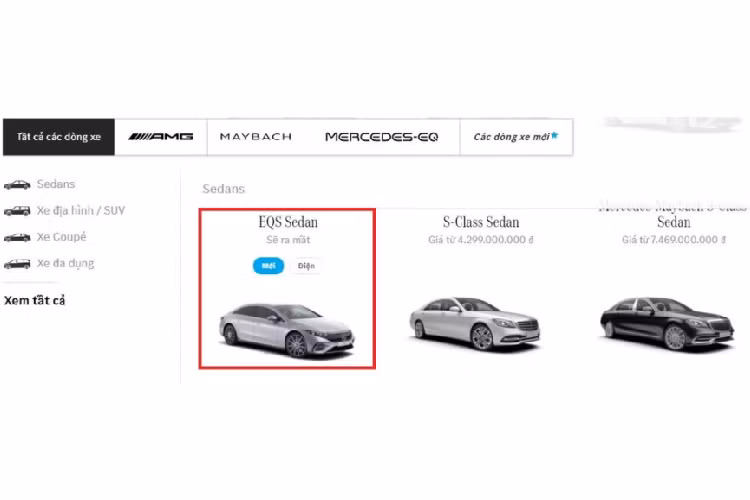 Mới đây, danh mục sản phẩm trên trang chủ của Mercedes-Benz Việt Nam đã bất ngờ xuất hiện cái tên Mercedes-Benz EQS 2022 mới với dòng chữ “sẽ ra mắt”. Dường như, hãng xe Đức nhận thấy thị trường nước ta đã sẵn sàng bước tới sự chuyển đổi sang xe điện sau màn “chào sân” của VinFast VF e34.