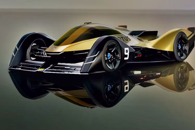 Mẫu concept E-R9 làm gợi nhớ tới quá khứ đua xe huy hoàng của Lotus, số 9 trong tên gọi của nó là ám chỉ đến chiếc MkIX mà công ty từng ra mắt lần đầu tại giải 24 Giờ Le Mans.