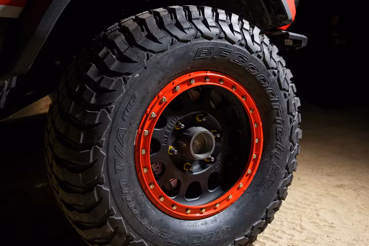 Ford Performance cung cấp hệ thống cản trước và sau bằng thép, tời Warn Zeon cùng đèn LED của thương hiệu Rigid phục vụ cuộc đua về đêm. Bộ khung chống lật rất chắc chắn đến từ thương hiệu Geiser Brothers kèm giá đỡ lốp dự phòng ở thùng sau. Bộ ghế đua của thương hiệu Recaro cho hạng mục off-road lần đầu tiên được FIA công nhận.