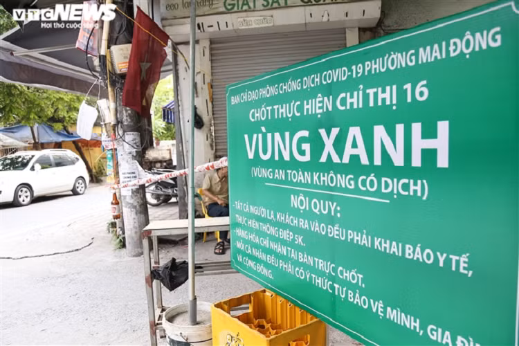 Ảnh: 50 chốt "vùng xanh" phòng chống COVID-19 đầu tiên tại Hà Nội - Hình 2 Anh: 50 chot