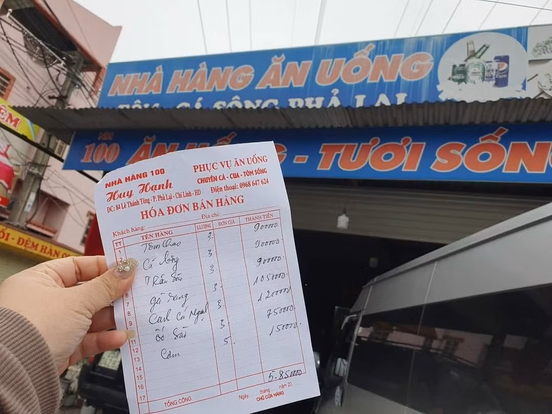 Hai Duong: Chu nha hang len tieng vu khach “to” gan 6 trieu/bua an