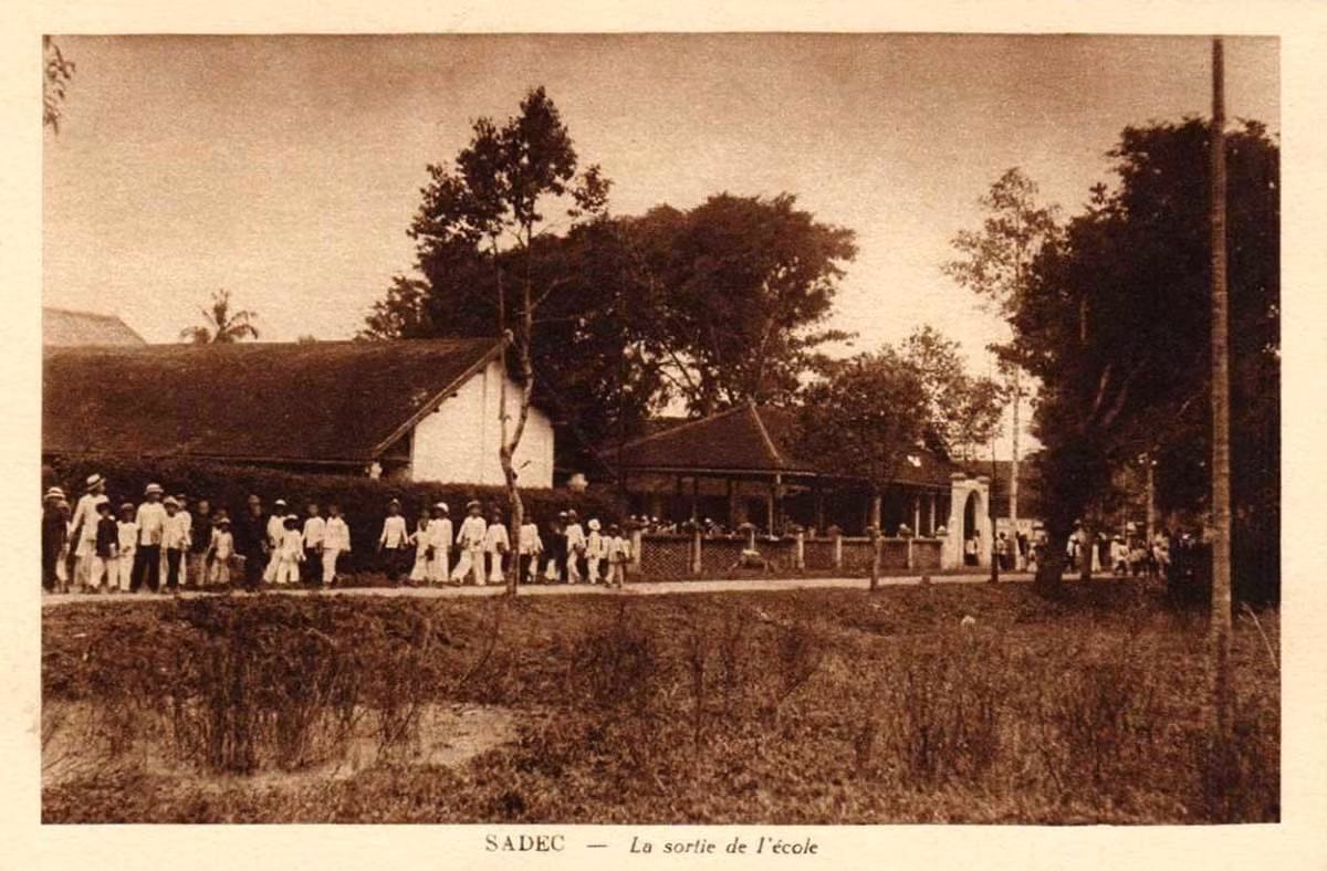 Một ngôi trường ở Sa Đéc sau giờ tan học. Ảnh tư liệu.