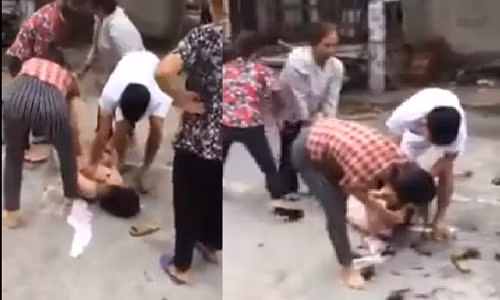 Danh ghen kinh hoang, nu cong nhan bi lot quan ao tran nhu nhong