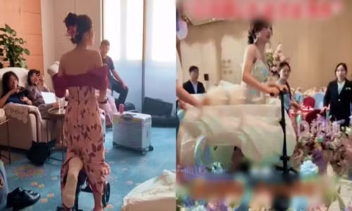 Cưới hụt 2 lần, cô dâu gãy chân vẫn quyết tâm kết hôn Cuoi hut 2 lan, co dau gay chan van quyet tam ket hon