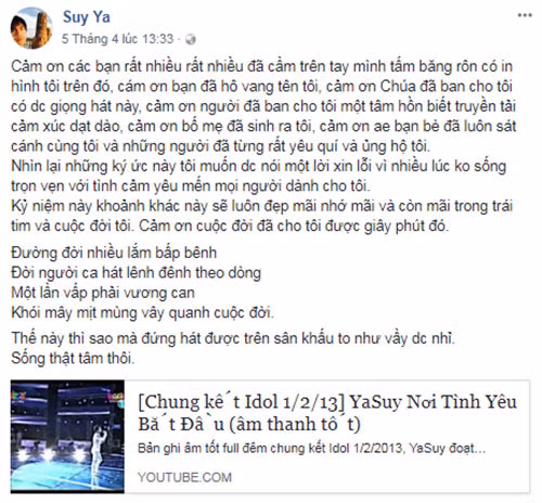 Chia sẻ của Ya Suy.