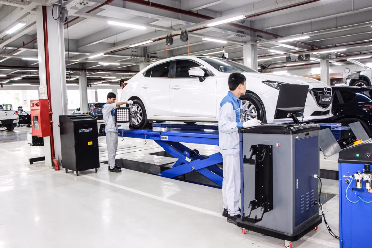 Xưởng dịch hiện đại, chuyên nghiệp góp phần tạo nên thương hiệu Mazda Phạm Văn Đồng.